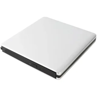 ASHATA Blu-ray Brenner USB 3.0 Externer,Portable USB 3.0 3D Externer Blu-Ray Brenner,Aluminium High Speed Slim Blueray Rom 3D Laufwerk BD DVD CD für Desktop/Notebook Silber