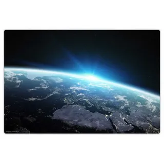 cover-your-desk Schreibtischunterlage Erdkugel bei Nacht 60 x 40cm Blau