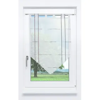 Lysel Scheibengardine von Lysel - Tilly " (Bx H) 60cm * 90cm" Grau/Grau