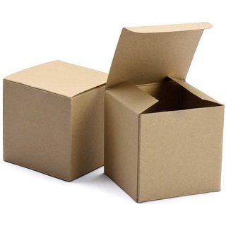 Malantis Geschenkbox Schachteln aus Silphie Papier braun - Gastgeschenk Box - 6 x 6 x 6 cm (quadratische Boxen für Adventskalender, Gastgeschenke, Kosmetik, Schmuck, 10 St), Silphie Papier braun