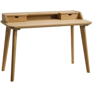 Hasena Schreibtisch, Eiche, Holz, Eiche, 2 Schubladen, rechteckig, eckig, A-Form, 60x85x120 cm, Arbeitszimmer, Schreibtische, Bürotische