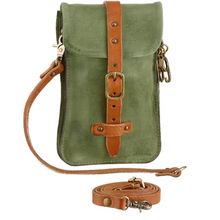 Handytasche A.S.98 Gr. B/H/T: 12 cm x 17 cm x 2 cm, grün Damen Taschen Smartphone Case Tasche mit silberfarbenen Details