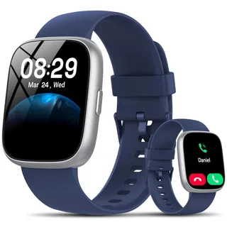 2026 Smartwatch Damen Herren, 1.83" HD Fitness Tracker mit Alexa/Telefonfunktion, 120+Sportmodi Fitnessuhr mit Herzfrequenz/Schlafmonitor/Schrittzähler, IP68 Smart Watch Sportuhr für Android iOS, Blau