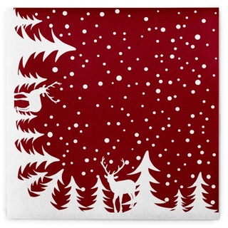 Sovie HORECA Serviette Marvin in Bordeaux aus Linclass® Airlaid 40 x 40 cm, 50 Stück - Weihnachten