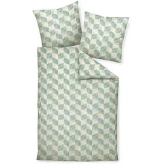 Janine Bettwäsche Chinchilla-S, Gelb, Grün, Textil, Graphik, 135x200 cm, Textiles Vertrauen - Oeko-Tex®, Oeko-Tex® Standard 100, Oeko-Tex® Made IN Green, pflegeleicht, atmungsaktiv, hautfreundlich, angenehm wärmend, saugfähig, schadstoffgeprüft, Schlaftextilien, Bettwäsche, Bettwäsche, Flanell-Bettwäsche