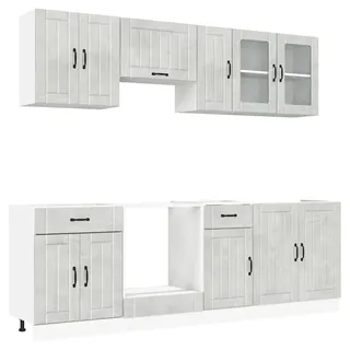 vidaXL Küchenschrank-Set 8-tlg. Kalmar 0 x 0 x 0 cm Grau