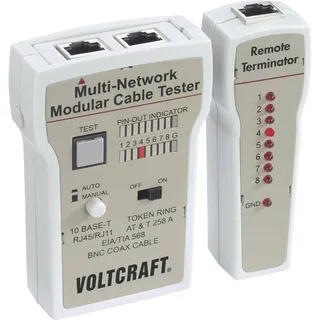 VOLTCRAFT Kabeltester CT-2 CT-2 Geeignet für RJ-45, BNC, RJ-11