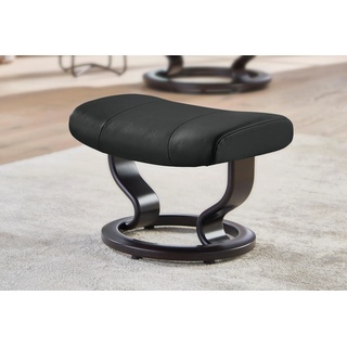 Hocker STRESSLESS "Garda" Gr. B/H/T: 54 cm x 38 cm x 39 cm, Leder BATICK, Fuß wengefarben, schwarz (black batick) Fußhocker Hocker mit Classic Base, Gestell Wenge
