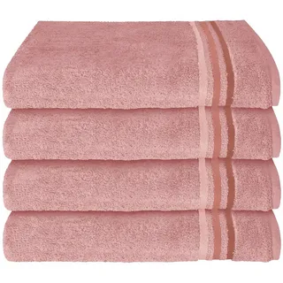 SCHIESSER Skyline Color Handtuch 4 x 50 x 100 cm rosa