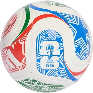 adidas FIFA Fußball-Weltmeisterschaft 26 Trionda Club Ball White / Vivid Red / Glow Blue / Green Gr. 4