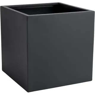 Vivanno Blumenkübel Block Fiberglass 40 x 40 x 40 cm anthrazit