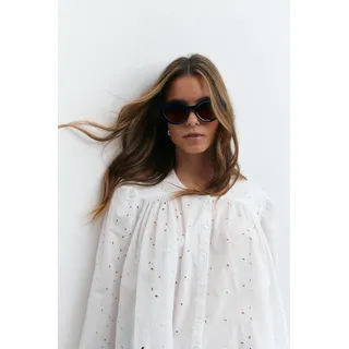 Gina Tricot - Oval cat eye sunglasses - Sonnenbrillen - Schwarz - ONESIZE - Dame - Schwarz - ONESIZE