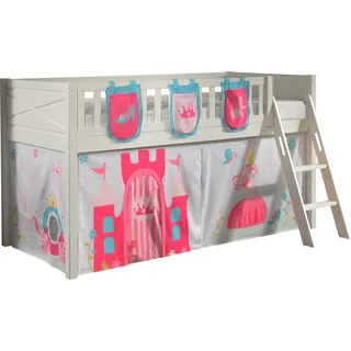 Vipack Hochbett Scott 90 x 200 cm Kiefer massiv lackiert weiß