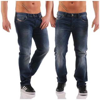 Diesel Gerade Jeans Diesel Herren Jeans Larkee Regular Straight Dezenter Used-Look blau 30