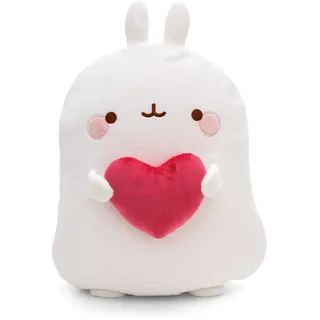NICI NIC MOLANG Fleecedecke & Kuscheltier 2 in 1, Kuscheldecke Kinder und Erwachsene, weiß - Weiches Fleece, Flauschiges Kuscheltierbezug umwandelbar zur Reisedecke - 61680