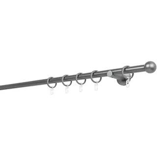 ONDECO Vorhangstange Ball 1-läufig Ø 20 mm 260 cm Schwarz