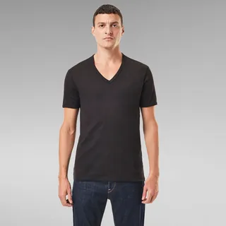 G-Star Basic V-Neck T-Shirt 2-Pack - Schwarz - Herren - XXL
