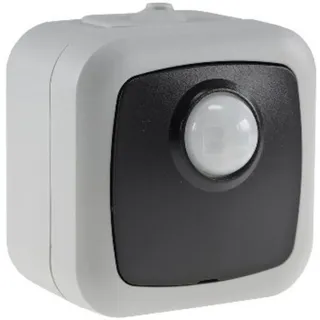 ChiliTec Feuchtraum Bewegungsmelder, IP44 250V~, 2-500W, inkl. AP-Rahmen, grau