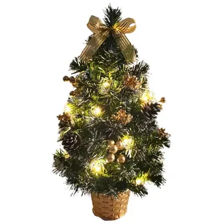 RIFFELMACHER & WEINBERGER Dekoobjekt Geschmückter Weihnachtsbaum mit 20er LED Lichterke goldfarben