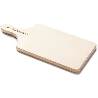 Forgast Schneidebrett, Klassisch, rechteckig mit Griff, aus naturbelassenem Buchenholz, rohes Holz, Maße 35x16 cm, Holzschneidebrett, Chopping board, Aufhängeloch, Nicht spülmaschinengeeignet