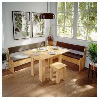 Vicco Sitzbank »Küchenbank ROMAN 137 cm mit Truhe Sandeiche« braun 136,6 cm x 80 cm x 41,5 cm