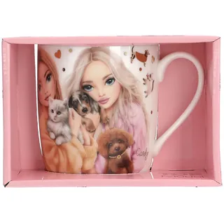 DEPESCHE TOPModel Fur Ever Friends Becher für Mädchen, Keramiktasse mit Haustier-Motiv, Geschenkverpackung