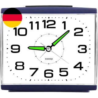 Wecker Analog Ohne Ticken,Seniorenwecker Mit Schlummerfunktion,Nachtlicht,Lauter