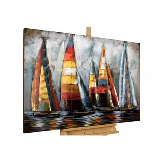 Kunstloft Metallbild, Blau, Mehrfarbig, Metall, 7.5x70 cm, Bilder und Zubehör, Wandbilder, Metallbilder