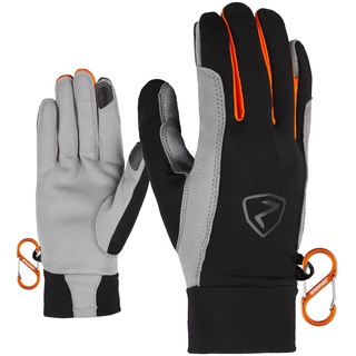 Ziener Herren GYSMO Touch Ski-Tour/Outdoor/Bergsport Handschuhe | ungefüttert, atmungsaktiv, Black.New orange, 11