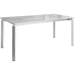 Beliani Feletto Gartentisch 180 x 90 x 75 cm Weiß