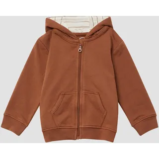 s.Oliver Sweatshirt-Jacke mit Kapuze und Ellenbogenpatches - 86