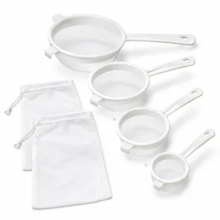 poraceous 3 Stück Küchensieb Plastik Set, Kunststoff-Filterset in 3 Größen