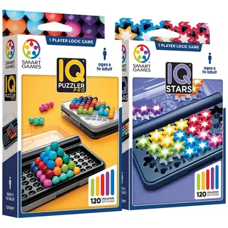 Smart Games - Iq Puzzler Pro + Iq Stars | Geduldsspiele Für Kinder | Logik- und Geschicklichkeitsspiele Ab 6 Jahren | Lernspiele Ab 6 Jahren | Smart 10