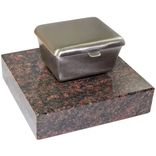Kunst-Art-Köhl Weihwasserkessel 466 aus Edelstahl montiert auf einem Sockel aus Granit (Aurindi)