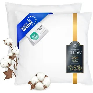 Kissen 65 x 65 cm, 2er-Set, Mikrofaser, für Schlafen