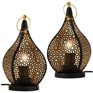 Marrakesch Orient & Mediterran Interior Bamako Schwarz/Gold 2 St.