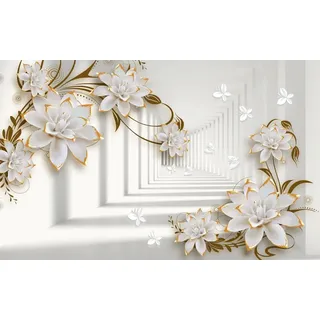 Magnetmatte für Heizkörperverkleidung Flowers Tunnel 3D 60x100cm