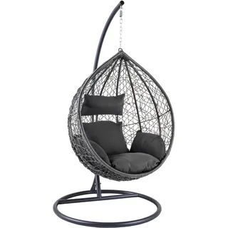riess-ambiente Outdoor Hängesessel LOFT anthrazit grau Gartenstuhl inklusive Kissen wetterfest