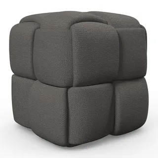 Bessagi Home Hocker Ella 45 x 45 x 45 cm Dunkelgrau