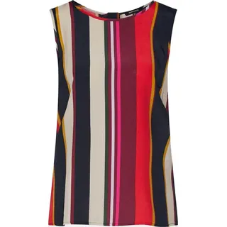 MORE&MORE Blusenshirt Bluse Top Mehrfarbig,gestreift,Fließender Stoff beige|bunt|schwarz 36
