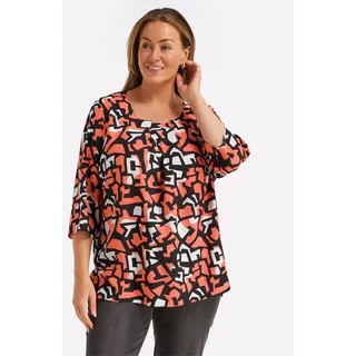 CREATION L Schlupfbluse orange/schwarz 50