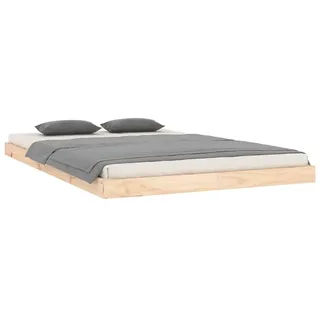 vidaXL Massivholzbett Doppelbett Bettgestell Bett Holzbett Bettrahmen Lattenrost Schlafzimmerbett Schlafzimmermöbel 120x200cm Kiefer