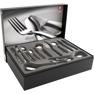 ZWILLING Nottingham Besteck-Set, 68-teilig, Für 12 Personen, 18/10 Edelstahl/Hochwertiger Klingenstahl, Poliert, Silber