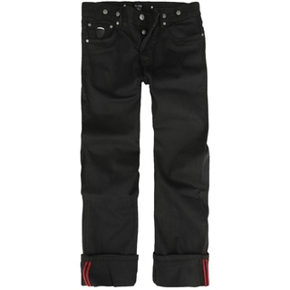Chet Rock - Rockabilly Jeans - Loose Larry - W30L32 bis W38L34 - für Männer - Größe W32L34 - schwarz