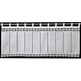 Hossner Panneaux - Fertigstück Schlaufen 50x120 cm H/B weiß Bistrogardine Vorhang Küche 1er Pack