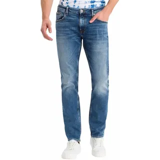 Cross Herren Jeans Slim Fit Damien in blue Used Optik-W34 / L38