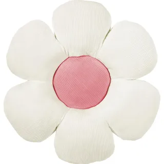 Magma Heimtex Kissenbezug Minnie 50 x 50 cm Elfenbein/Rosa/Weiß