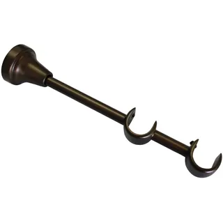GARDINIA Vorhangstange Träg 2-läufig Ø 19 mm 14 cm bronze