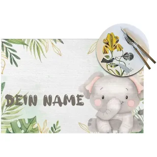 LLLGSH Personalisierte Tischsets - Tischset Kinder mit Name - Personalisierbares Tischset Bedrucken - Geschenk zum Geburtstag, Weihnachten - rutschfeste & abwischbare Unterlage, 45x30 cm