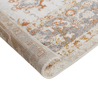 Teppich beige 200 x 300 cm orientalisches Muster Kurzflor NURNUS